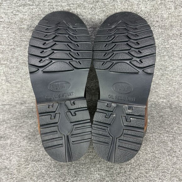 ✅Worx Women's Steel Toe 5" Brown Leather Safety Boots Sz 10 MW 5492 ✅PEELING - Picture 5 of 13